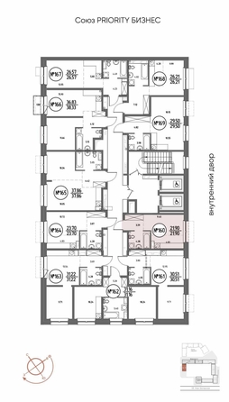 
  Продается студия 21.9 м², в ЖК СОЮЗ ПРИОРИТИ МАХ, д. 4. Фото 1.