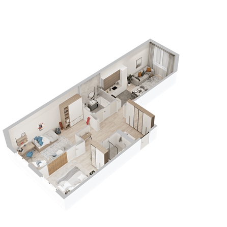 
  Продается 2-комн. квартира 75.72 м², в  ЖиВой комплекс на Кузьмихе. Фото 1.