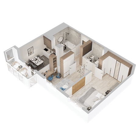 
  Продается 2-комн. квартира 57.02 м², в  ЖиВой комплекс на Кузьмихе. Фото 1.