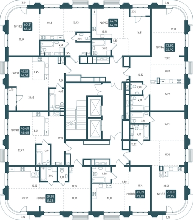 
  Продается 2-комн. квартира 63.02 м², в ЖК Бродский, 1-я очередь. Фото 1.