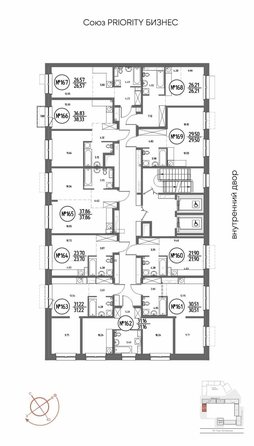 
  Продается студия 23.7 м², в ЖК СОЮЗ ПРИОРИТИ МАХ, д. 4. Фото 3.
