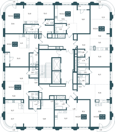 
  Продается 4-комн. квартира 107.56 м², в ЖК Бродский, 1-я очередь. Фото 1.