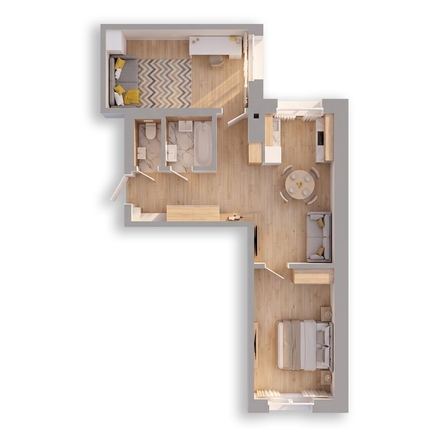 
  Продается 2-комн. квартира 61.3 м², в ЖК Стрижи Сити, блок-секции 6,7. Фото 3.