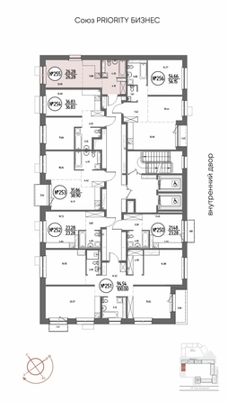 
  Продается студия 26.28 м², в ЖК СОЮЗ ПРИОРИТИ МАХ, д. 4. Фото 6.
