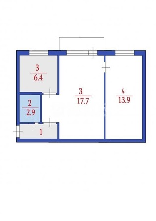 
   Продам 2-комнатную, 44 м², Красноармейская - Дзержинского тер, 118

. Фото 9.