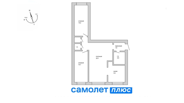 
   Продам 3-комнатную, 53.8 м², Красноармейская - Дзержинского тер, 124А

. Фото 7.