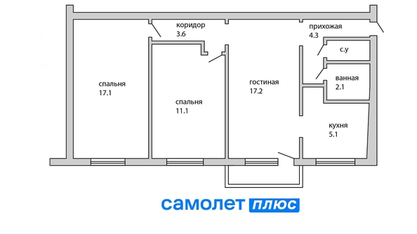 
   Продам 3-комнатную, 63.7 м², Федоровского тер, 24

. Фото 16.