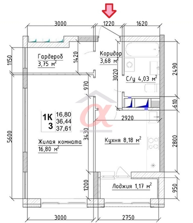 
  Продается 1-комн. квартира, 38.6 м², ЖК 7 высот, дом 8 
. Фото 10.