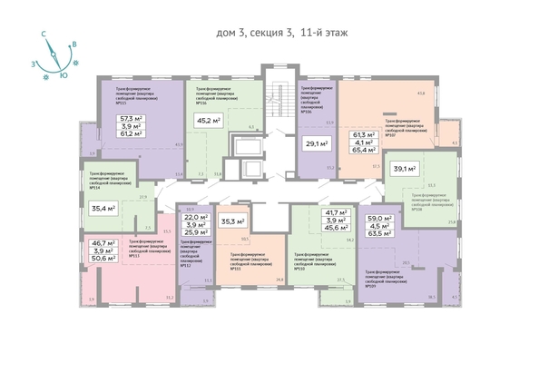 
  Продается студия, 29.1 м², ЖК Парковый, дом 3 этап 2
. Фото 9.