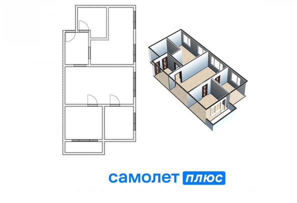 
   Продам 3-комнатную, 61.6 м², Дзержинского ул, 18

. Фото 7.