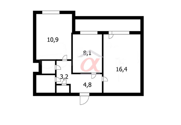 
  Продается 2-комн. квартира, 47.6 м², Аллейная ул, д. 2
. Фото 2.