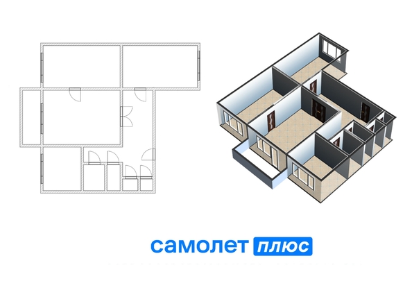 
   Продам 3-комнатную, 82.1 м², Дарвина ул, 2

. Фото 2.