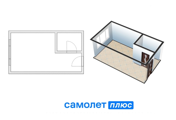 
   Продам студию, 16.8 м², Космическая ул, 18

. Фото 2.