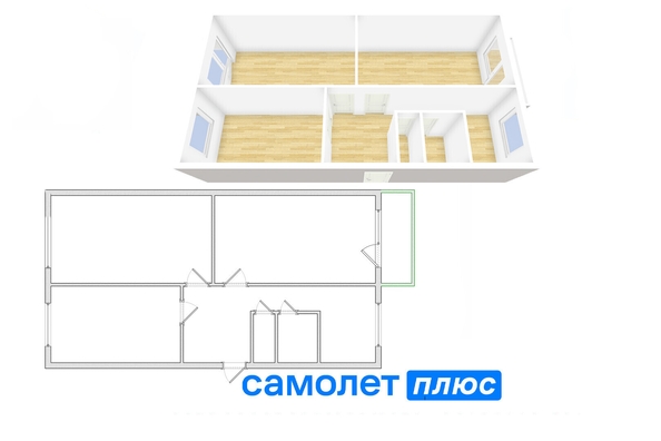 
   Продам 3-комнатную, 61.5 м², Строителей б-р, 7

. Фото 25.