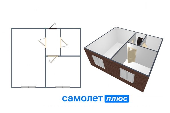 
   Продам 1-комнатную, 33.9 м², Леонова ул, 26

. Фото 2.