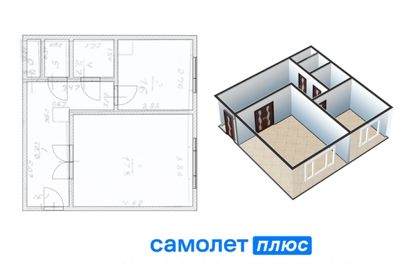 
   Продам 1-комнатную, 40.3 м², Ушакова ул, 1

. Фото 2.