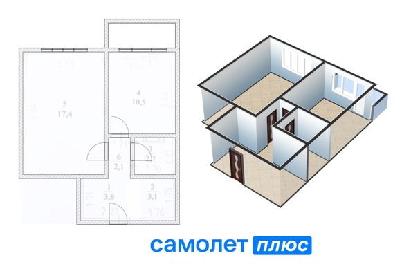 
   Продам 2-комнатную, 39.6 м², Серебряный бор ул, 8

. Фото 13.