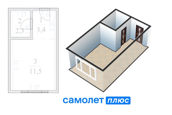 
   Продам 1-комнатную, 17.2 м², Дзержинского ул, 9А

. Фото 19.