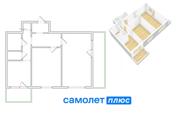 
   Продам 2-комнатную, 48.4 м², Московский пр-кт, 5

. Фото 15.