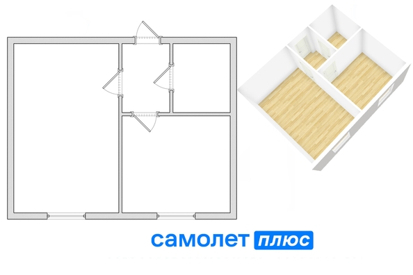 
   Продам 1-комнатную, 33.8 м², Леонова ул, 26

. Фото 2.