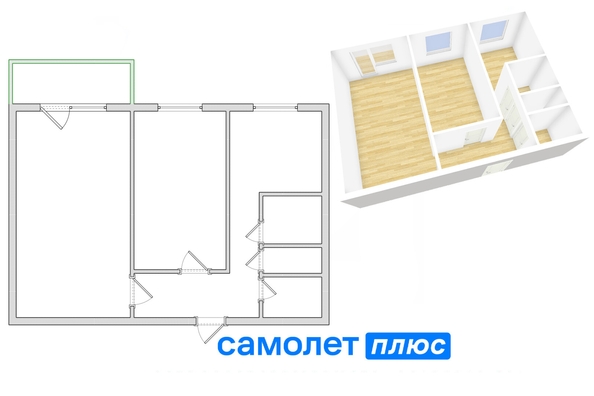 
   Продам 2-комнатную, 44.6 м², Ленина пр-кт, 133а

. Фото 1.