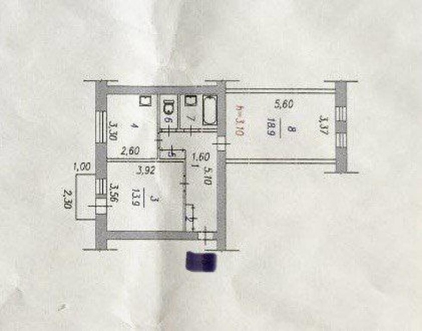 
   Продам 2-комнатную, 56.3 м², Фестивальная (Центральный р-н) ул, 14

. Фото 12.