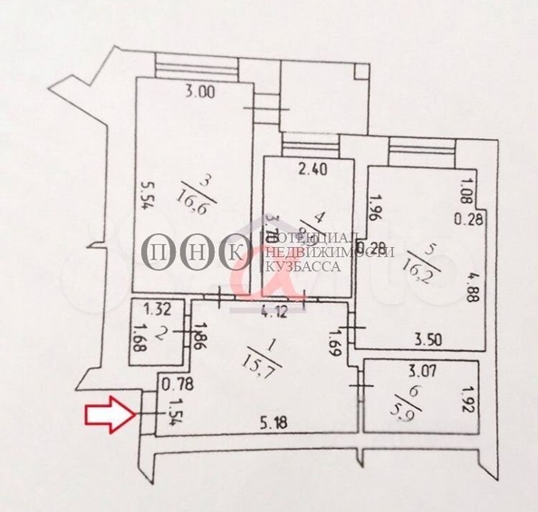 
   Продам 3-комнатную, 65.5 м², Юрия Двужильного ул, 32б

. Фото 45.