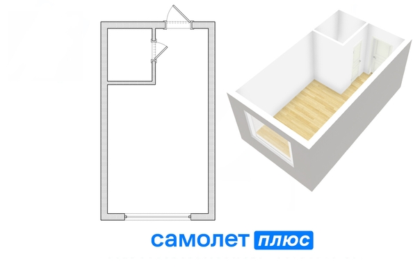 
  Продается 1-комн. квартира, 17 м², Ленина пр-кт, д. 135а
. Фото 2.