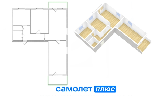 
   Продам 3-комнатную, 61.5 м², Тухачевского ул, 31г

. Фото 2.