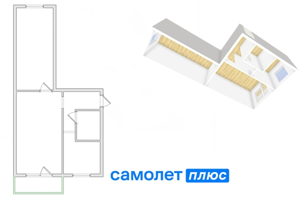 
  Продается 2-комн. квартира, 46 м², Строителей б-р, д. 16
. Фото 2.