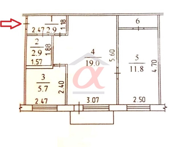 
  Продается 2-комн. квартира, 45 м², Ленина пр-кт, д. 109а
. Фото 12.