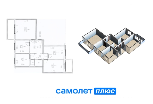 
  Продается 4-комн. квартира, 75.8 м², Свободы ул, д. 21
. Фото 29.