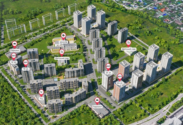 
  Продается 1-комн. квартира, 38.5 м², ЖК Верхний бульвар-2, дом 53 корп 2
. Фото 2.