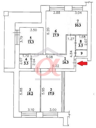 
  Продается 4-комн. квартира, 102 м², Свободы ул, д. 31
. Фото 28.