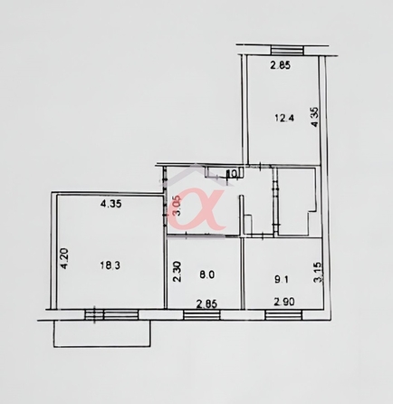 
  Продается 3-комн. квартира, 63.7 м², Октябрьский пр-кт, д. 70
. Фото 26.