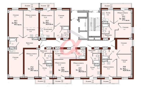 
  Продается 3-комн. квартира, 66.7 м², ЖК Старт
. Фото 24.