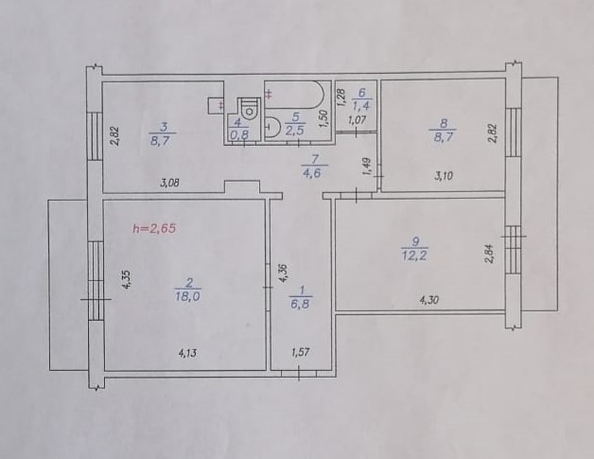 
  Продается 3-комн. квартира 63.7 м². Фото 24.