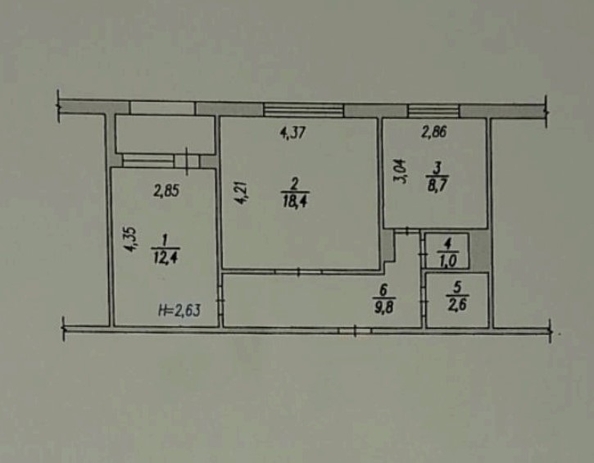 
  Продается 2-комн. квартира 53 м². Фото 12.