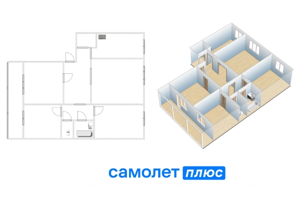 
  Продается 4-комн. квартира 78.9 м². Фото 1.