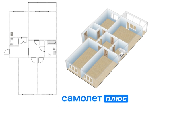 
  Продается 3-комн. квартира 84.2 м², в ЖК Томь, дом 16. Фото 33.
