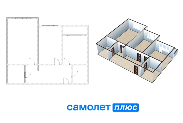 
  Продается 3-комн. квартира 76.1 м². Фото 4.