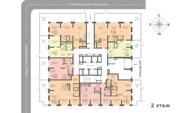 
  Продается 2-комн. квартира 53.6 м², в ЖК Столичный. Фото 1.