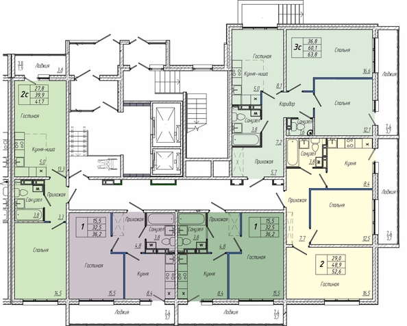 
  Продается 1-комн. квартира 36.2 м², в ЖК Кемерово-Сити, дом 30Б. Фото 3.