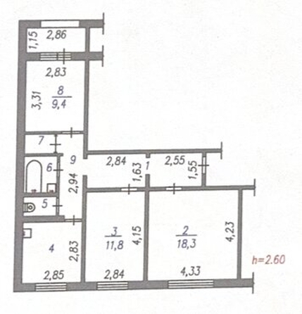 
  Продается 3-комн. квартира 66 м². Фото 36.