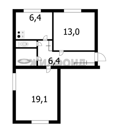
   Продам 2-комнатную, 52.8 м², Республиканская ул, 37

. Фото 8.