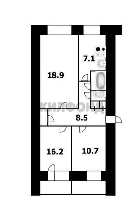 
   Продам комнату, 10.7 м², Невельского ул, 59

. Фото 4.
