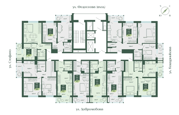 
  Продается 2-комн. квартира, 58.81 м², ЖК Мичурин
. Фото 2.