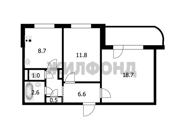 
   Продам 2-комнатную, 49.5 м², 9-й Гвардейской Дивизии ул, 4

. Фото 13.