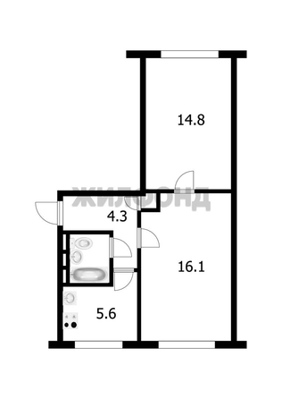 
   Продам 2-комнатную, 44.6 м², Микрорайон тер, 9

. Фото 9.