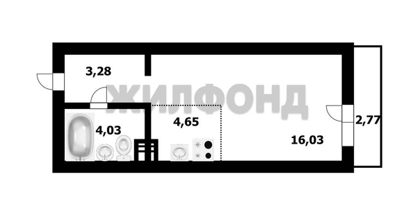 
   Продам студию, 27.9 м², Немировича-Данченко ул, 16/3

. Фото 10.